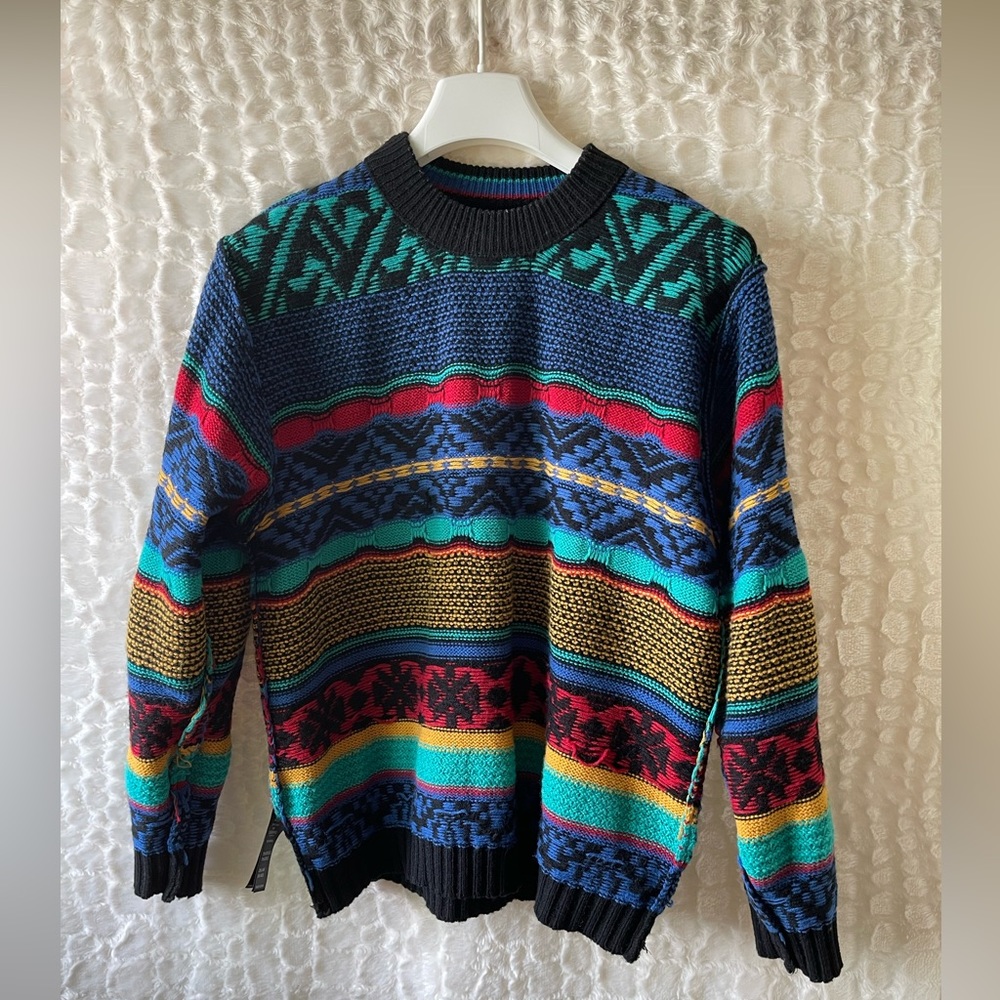 Elevenparis: Mens multi color Knit Sweater (S). - Picture 11 of 12